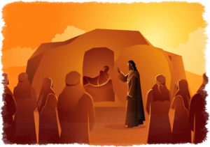 Jesus holt Lazarus aus dem Grab