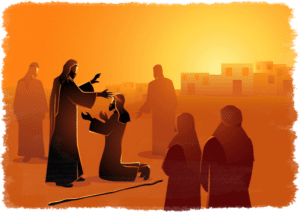 Jesus heilt einen Blinden