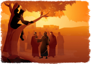 Jesus ruft Zachaeus runter